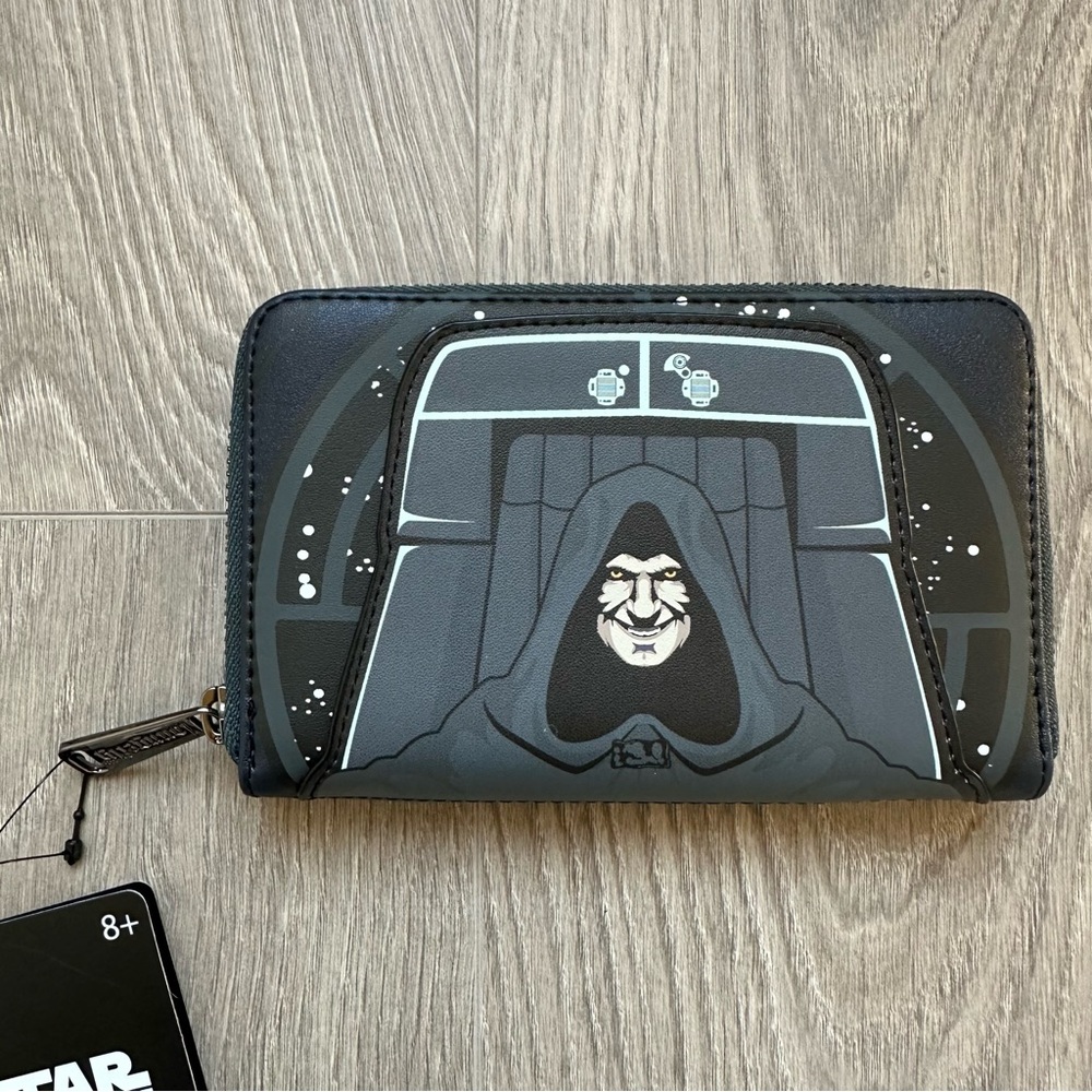 🆕 Loungefly x Disney Star Wars Darth Sidious Unisex Vegan Leather Zipper Wallet